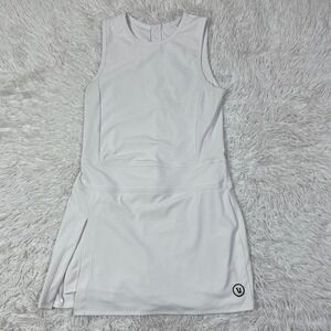 Vuori Dress Womens Large White Topspin Tennis Built in Shorts Skort Pickleball L